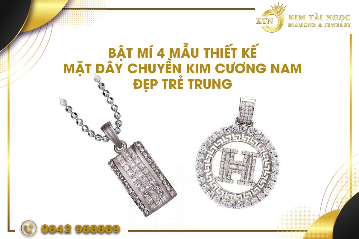 mặt dây chuyền kim cương nam