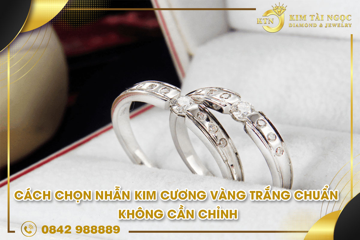 nhẫn kim cương vàng trắng