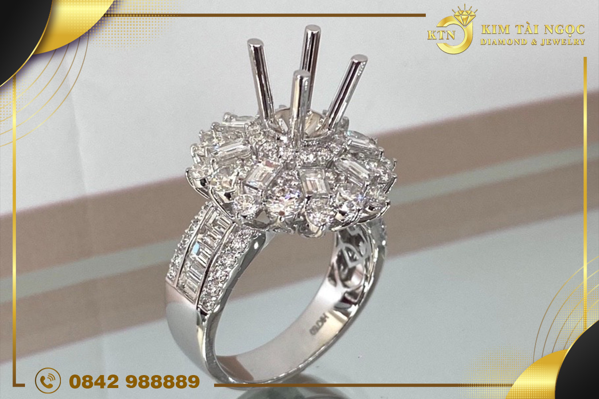 Nhẫn cưới kim cương thiết kế đơn giản đẹp N62951